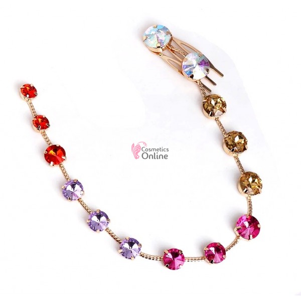 Accesoriu pentru par cu pini ACS04 cu Strasuri Color
